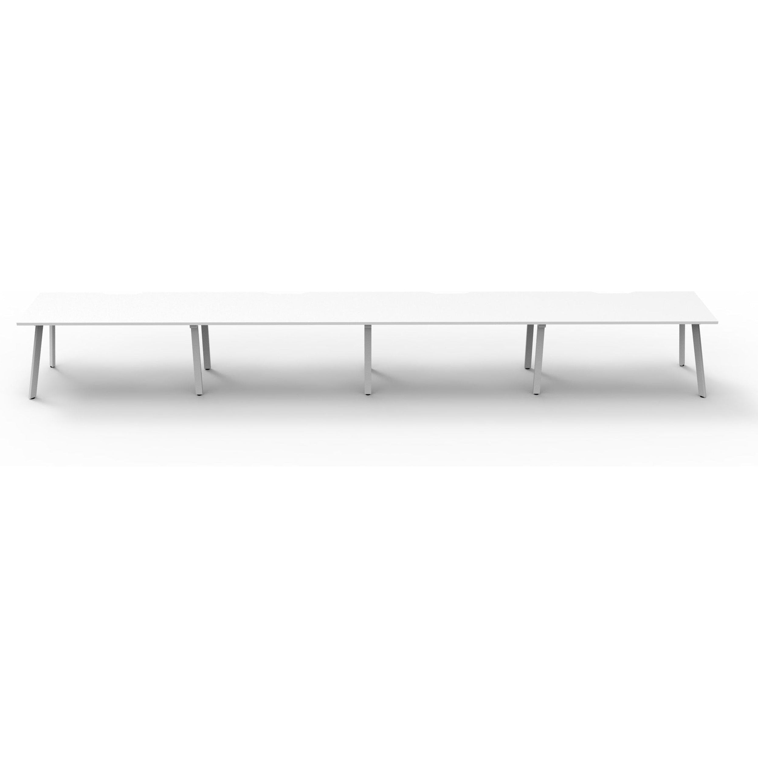 Eternity 4 Person Single Sided Workstation - White