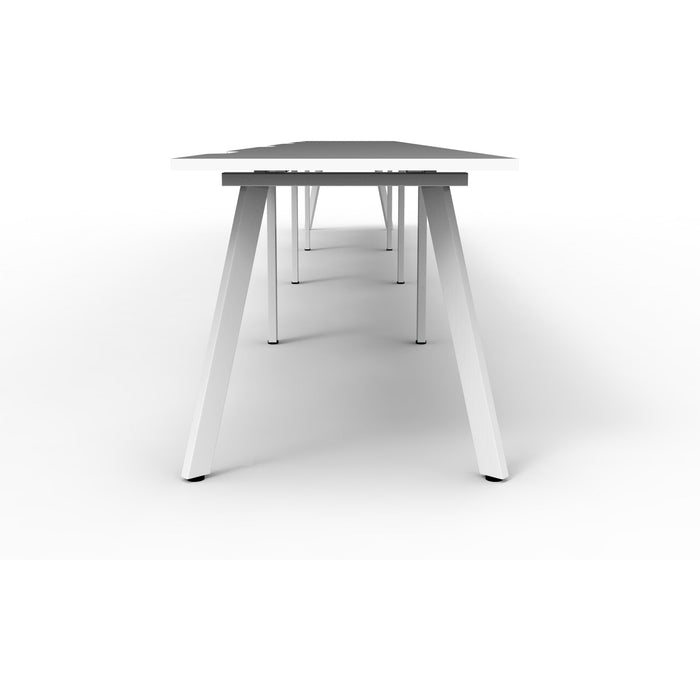 Eternity 4 Person Single Sided Workstation - White