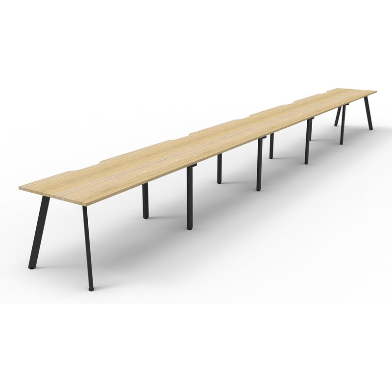 Eternity 5 Person Single Sided Workstation - Oak