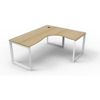 Deluxe Rapid Infinity 1 Person Single Sided Corner Workstation - Loop Leg