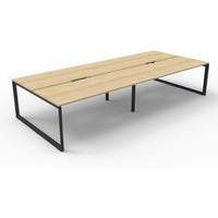 Deluxe Rapid Infinity 4 Person Double Sided Workstation - No Screen (Loop Legs)