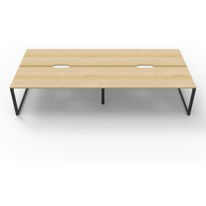 Deluxe Rapid Infinity 4 Person Double Sided Workstation - No Screen (Loop Legs)