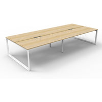 Deluxe Rapid Infinity 4 Person Double Sided Workstation - No Screen (Loop Legs)