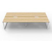 Deluxe Rapid Infinity 4 Person Double Sided Workstation - No Screen (Loop Legs)