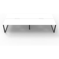 Deluxe Rapid Infinity 4 Person Double Sided Workstation - No Screen (Loop Legs)