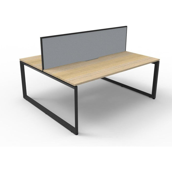 Deluxe Infinity Double Sided Workstations With Screens - Loop Leg