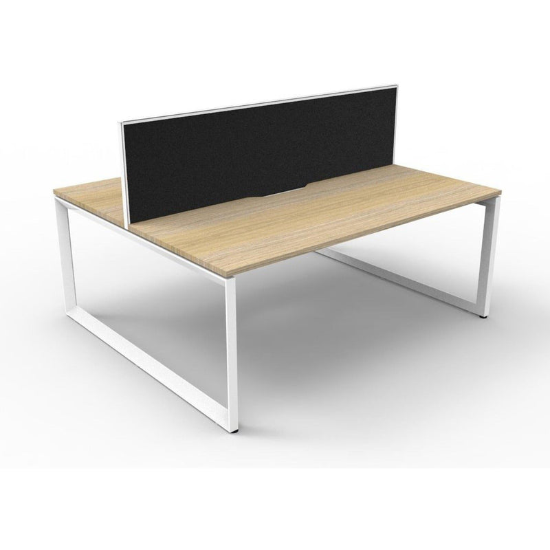 Deluxe Infinity Double Sided Workstations With Screens - Loop Leg
