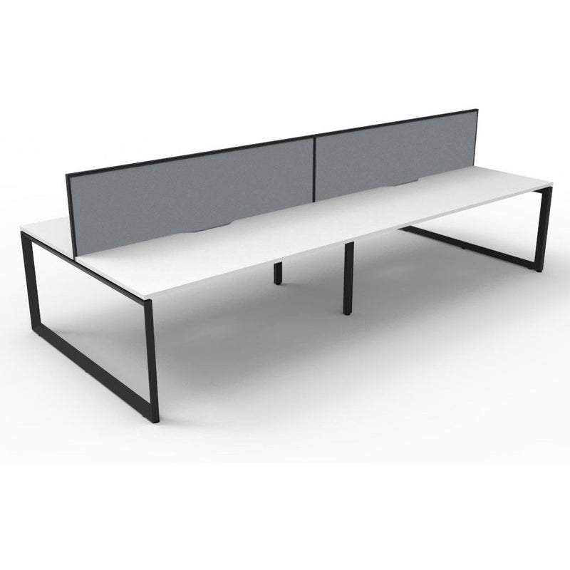 Deluxe Infinity Double Sided Workstations With Screens - Loop Leg