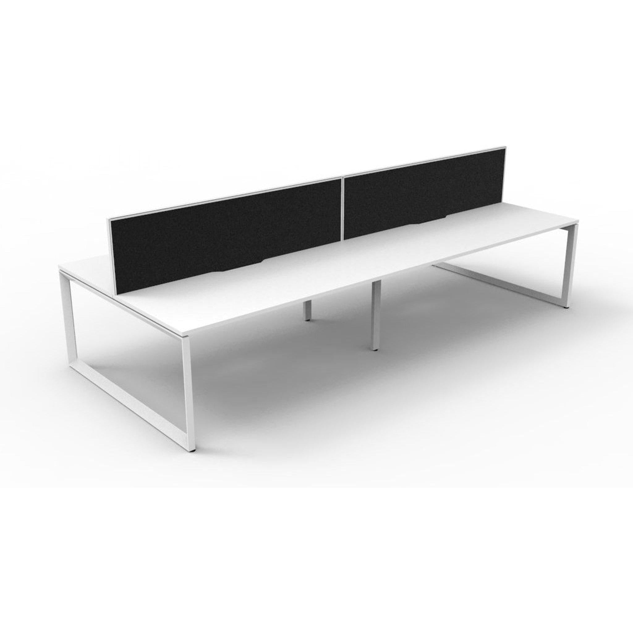 Deluxe Infinity Double Sided Workstations With Screens - Loop Leg