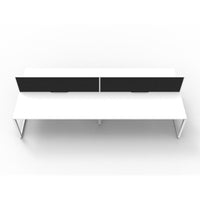 Deluxe Infinity Double Sided Workstations With Screens - Loop Leg