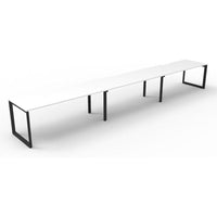 Deluxe Rapid Infinity 3 Person Single Sided Workstation - No Screen (Loop Legs)