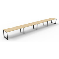 Deluxe Rapid Infinity 4 Person Single Sided Workstation - No Screen