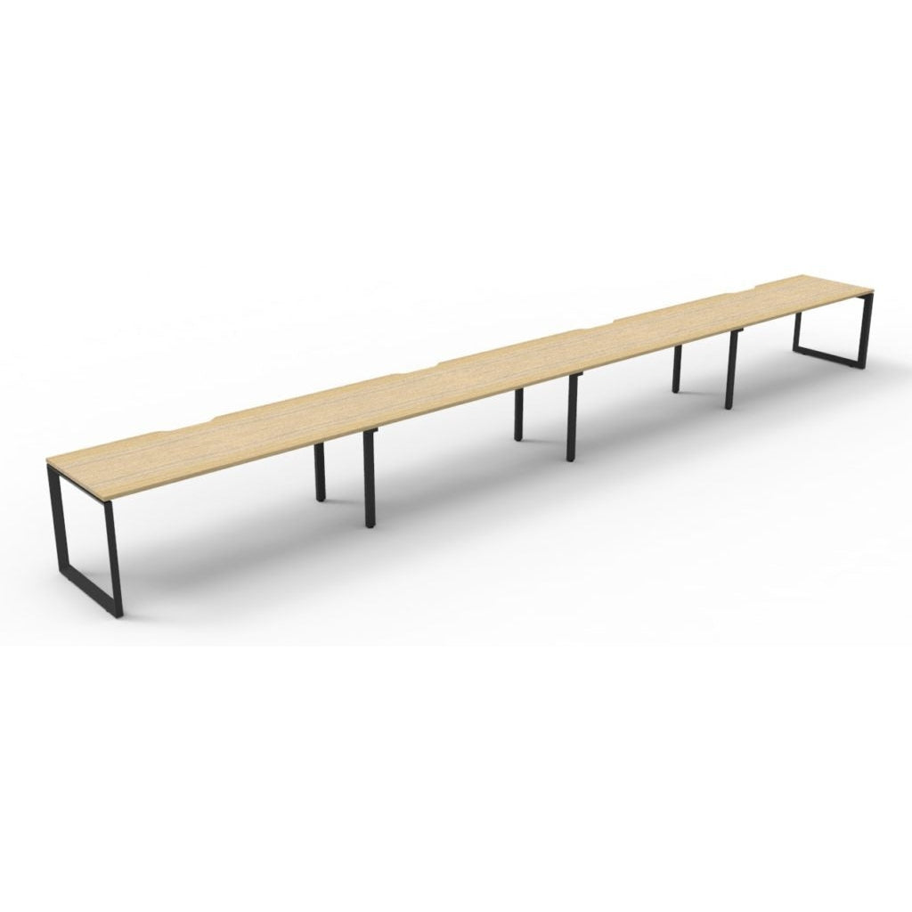 Deluxe Rapid Infinity 4 Person Single Sided Workstation - No Screen