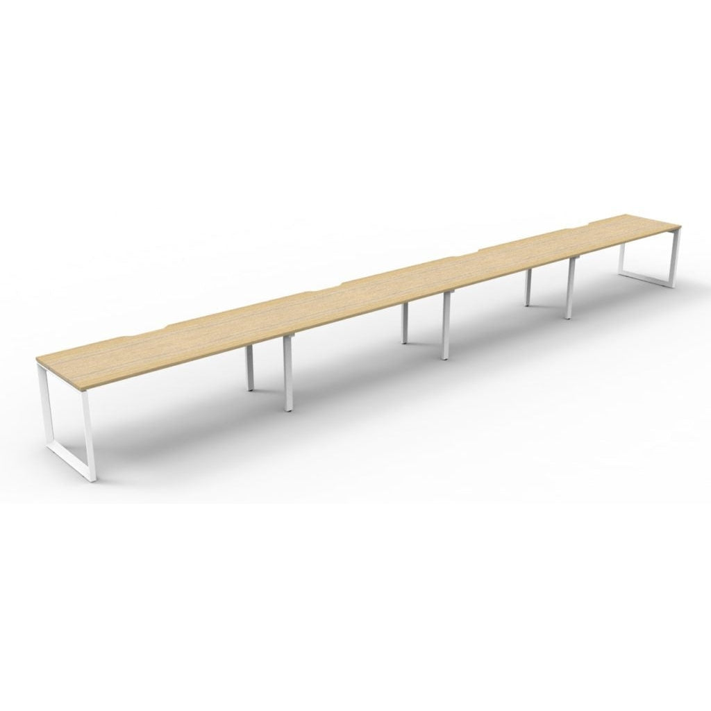 Deluxe Rapid Infinity 4 Person Single Sided Workstation - No Screen