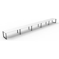 Deluxe Rapid Infinity 5 Person Single Sided Workstation - No Screen (Loop Legs)