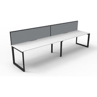 Deluxe Rapid Infinity 2 Person Single Sided Workstation - With Screen - Loop Leg