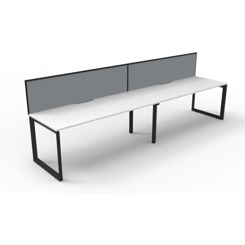 Deluxe Rapid Infinity 2 Person Single Sided Workstation - With Screen - Loop Leg