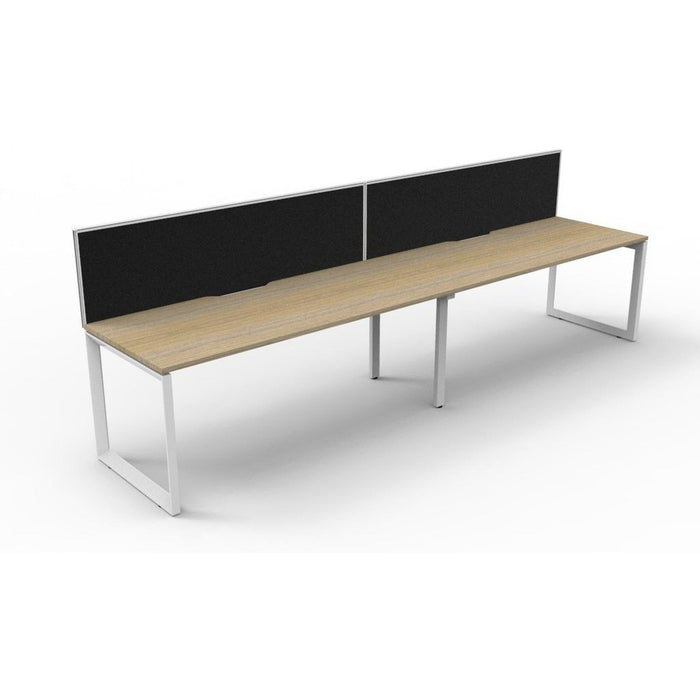 Deluxe Infinity Single Sided Workstations With Screens - Loop Leg