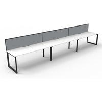 Deluxe Infinity Single Sided Workstations With Screens - Loop Leg