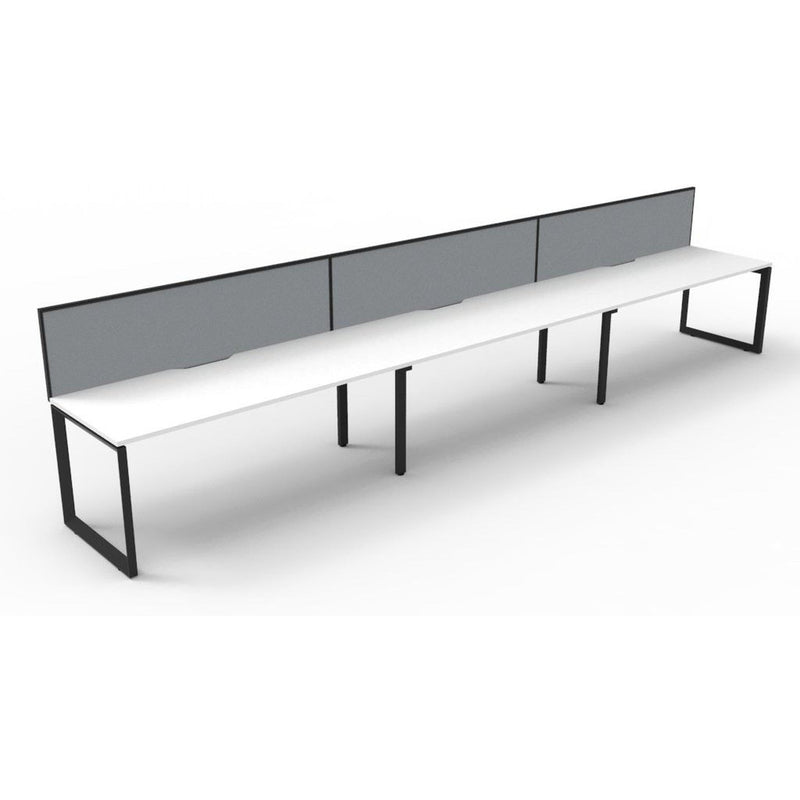 Deluxe Infinity Single Sided Workstations With Screens - Loop Leg