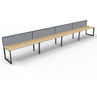 Deluxe Infinity Single Sided Workstations With Screens - Loop Leg