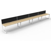 Deluxe Infinity Single Sided Workstations With Screens - Loop Leg
