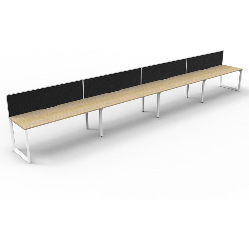 Deluxe Infinity Single Sided Workstations With Screens - Loop Leg