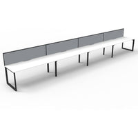 Deluxe Infinity Single Sided Workstations With Screens - Loop Leg