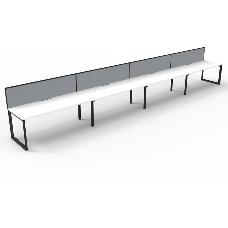 Deluxe Infinity Single Sided Workstations With Screens - Loop Leg