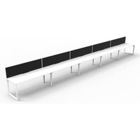 Deluxe Rapid Infinity 5 Person Single Sided Workstation - With Screen