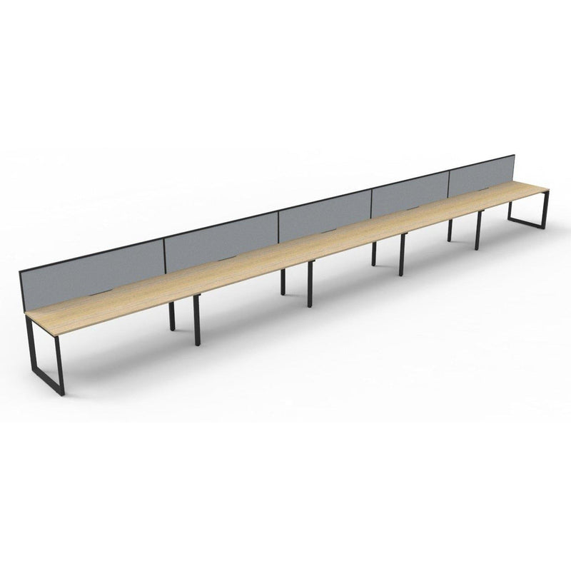 Deluxe Infinity Single Sided Workstations With Screens - Loop Leg