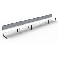 Deluxe Infinity Single Sided Workstations With Screens - Loop Leg