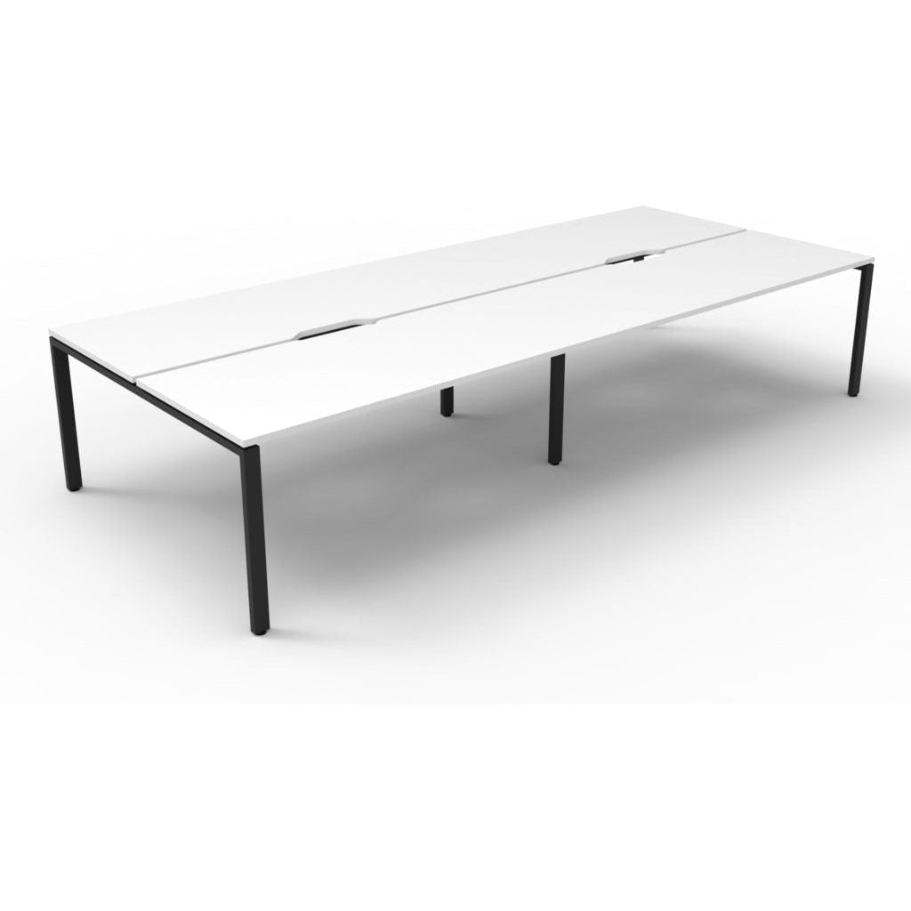 Deluxe Rapid Infinity 4 Person Double Sided Workstation - No Screen (Profile Legs)