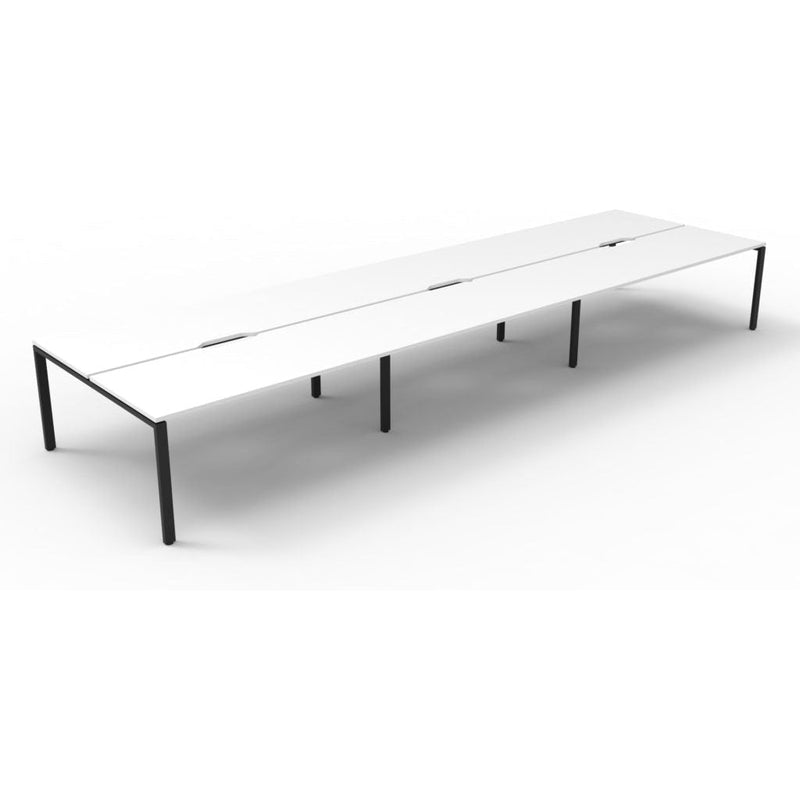Deluxe Rapid Infinity 6 Person Double Sided Workstation - No Screen (Profile Leg)