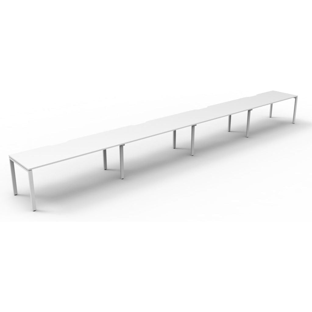 Deluxe Rapid Infinity 4 Person Single Sided Workstation - No Screen