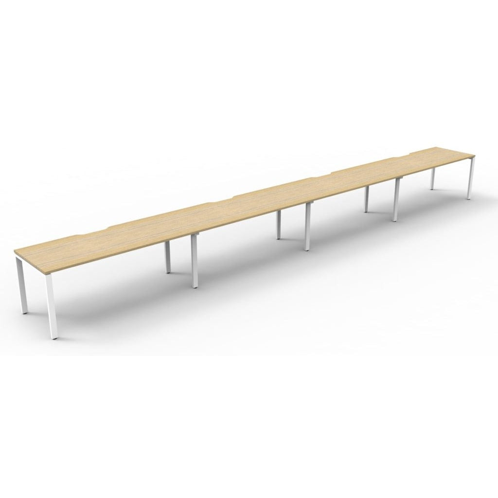 Deluxe Rapid Infinity 4 Person Single Sided Workstation - No Screen