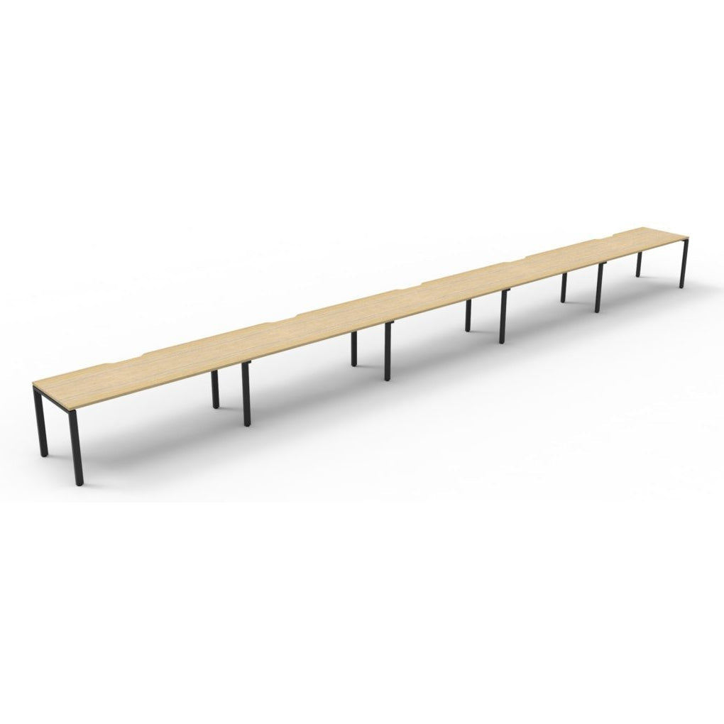 Deluxe Rapid Infinity 5 Person Single Sided Workstation - No Screen (Profile Legs)