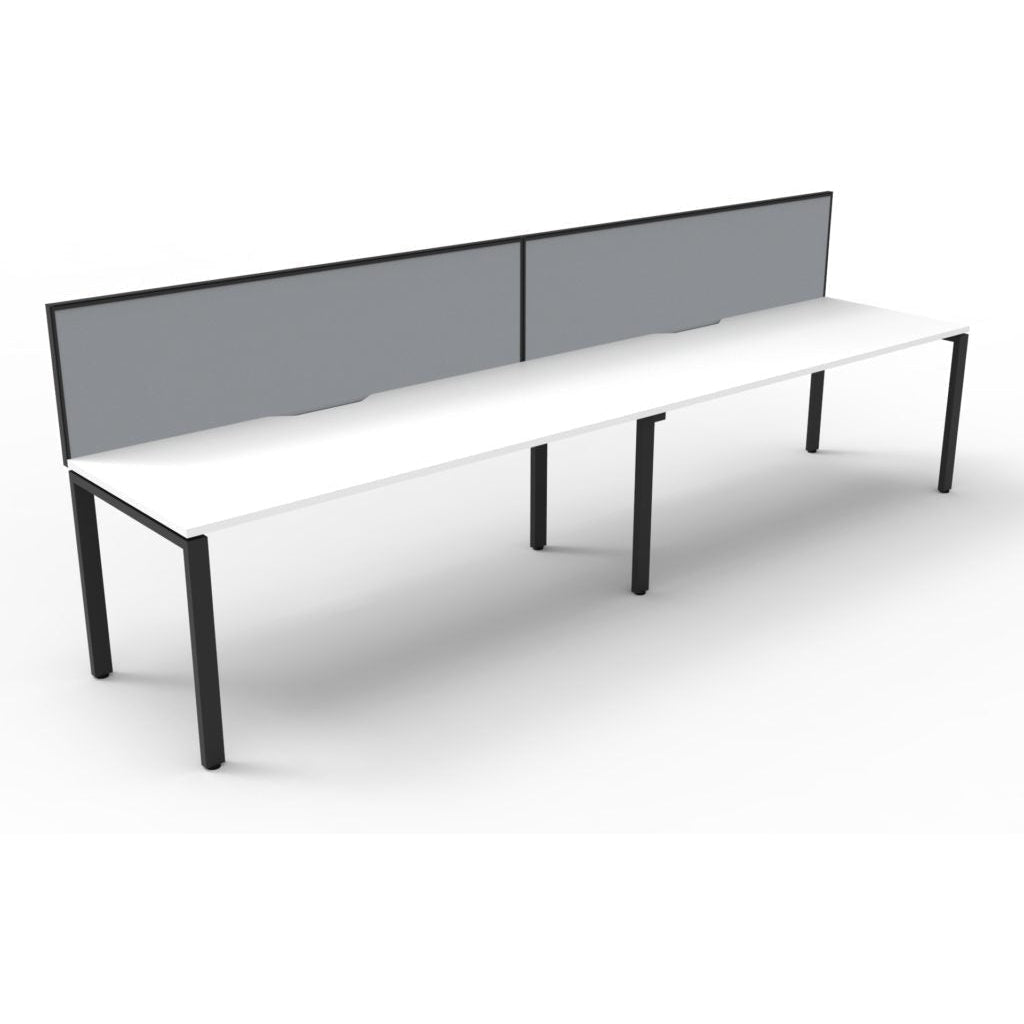 Deluxe Rapid Infinity 2 Person Single Sided Workstation - With Screen