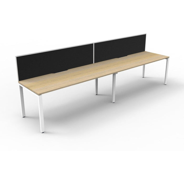 Deluxe Infinity Single Sided Workstations With Screens - Profile Leg