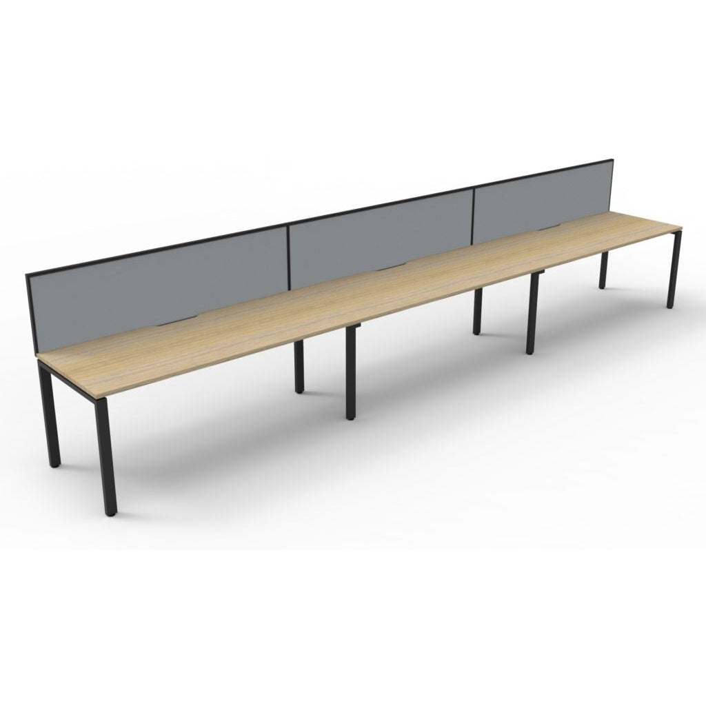 Deluxe Rapid Infinity 3 Person Single Sided Workstation - With Screen