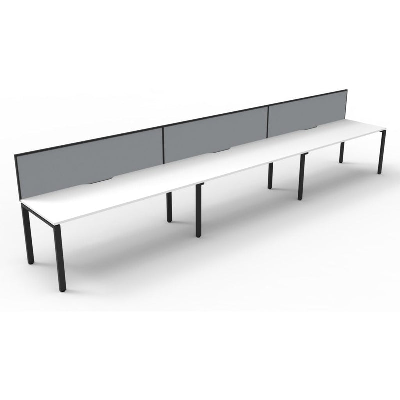 Deluxe Rapid Infinity 3 Person Single Sided Workstation - With Screen