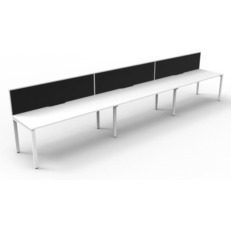 Deluxe Rapid Infinity 3 Person Single Sided Workstation - With Screen