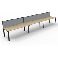Deluxe Infinity Single Sided Workstations With Screens - Profile Leg
