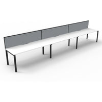Deluxe Infinity Single Sided Workstations With Screens - Profile Leg