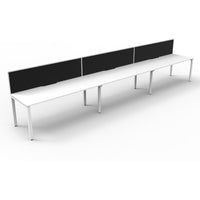 Deluxe Infinity Single Sided Workstations With Screens - Profile Leg