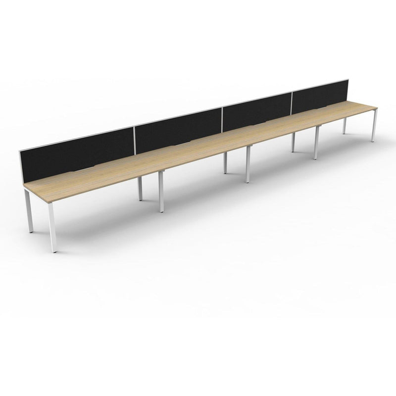 Deluxe Infinity Single Sided Workstations With Screens - Profile Leg