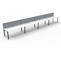 Deluxe Infinity Single Sided Workstations With Screens - Profile Leg
