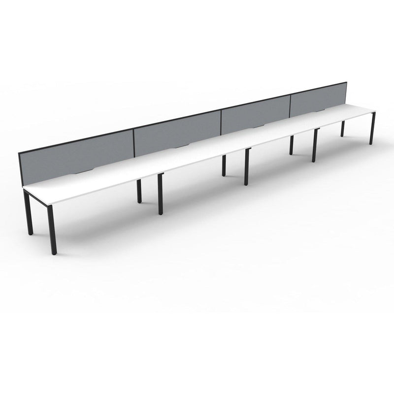 Deluxe Infinity Single Sided Workstations With Screens - Profile Leg