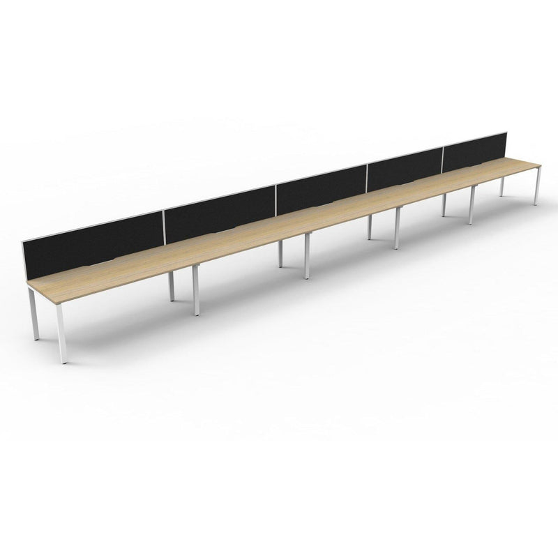 Deluxe Infinity Single Sided Workstations With Screens - Profile Leg