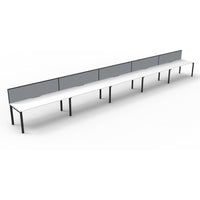 Deluxe Infinity Single Sided Workstations With Screens - Profile Leg
